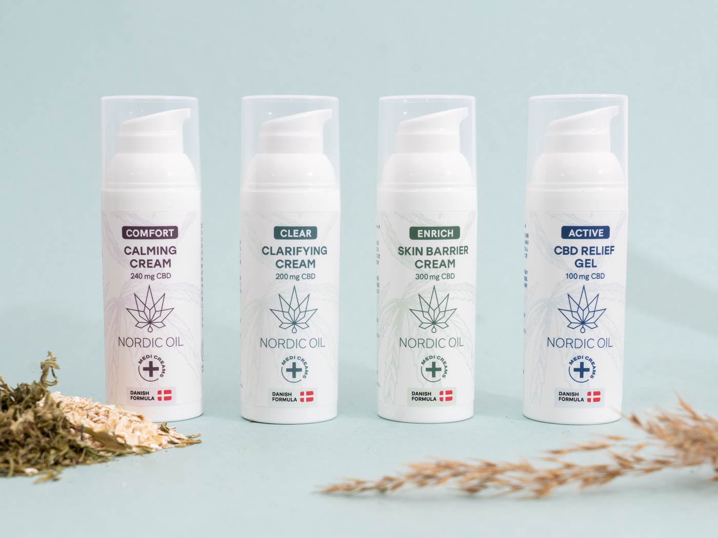 ノルディックオイル社のCBDを配合した全クリーム。