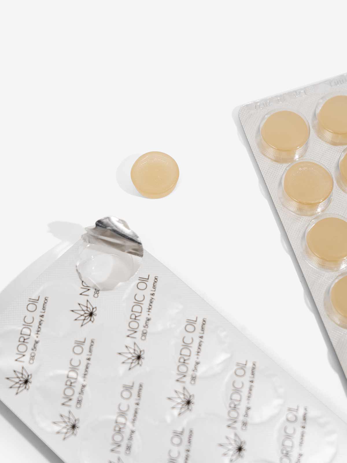 CBDのど飴(ハニーレモン味)」のパッケージ裏面